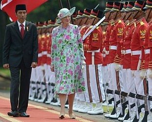 Η βασίλισσα Μαργκρέτε στην Ινδονησία
