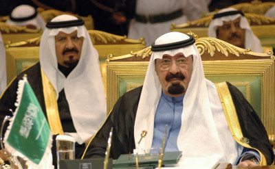 King Abdullah of Saudi Arabia attends th