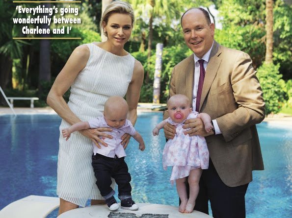 Princess Charlene and Prince Albert in Hello magazine