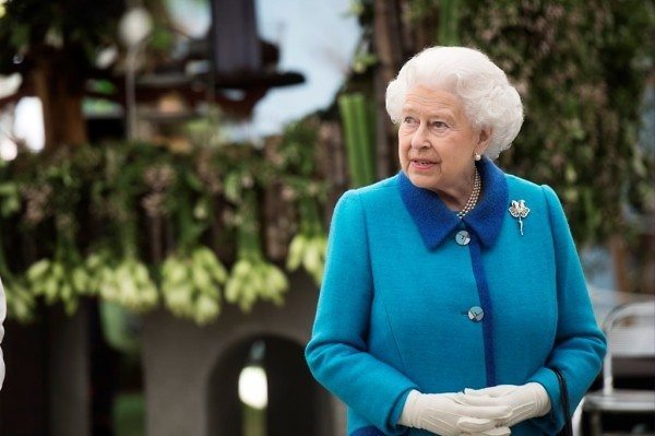 Queen Elizabeth II in the Great Pavilion at the RHS Chelsea Flower Show 2015.