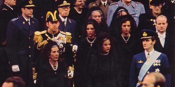 24 Ιανουαρίου 1972, η κηδεία του Βασιλέως Φρειδερίκου της Δανίας, πατέρα της Άννας-Μαρίας